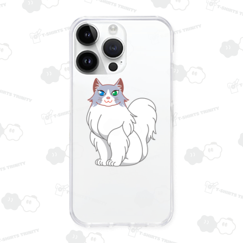 ふわふわ猫(グレー)(文字なし)