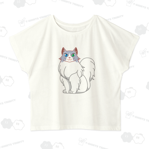 ふわふわ猫(グレー)(文字なし)