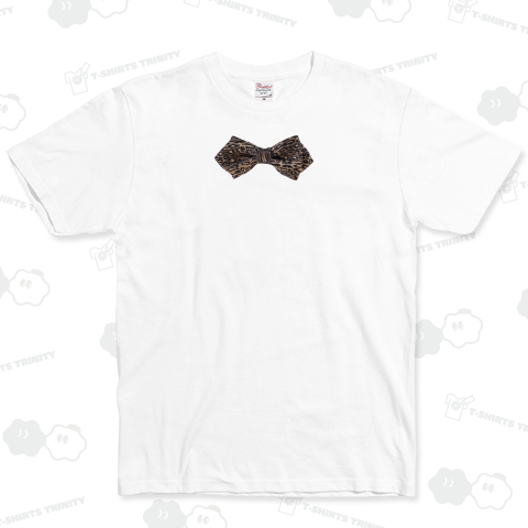 蝶ネクタイ 豹柄 レオパード ベーシックTシャツ(5.0オンス)
