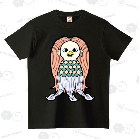 疫病退散 妖怪アマビエの画 正面 カラー