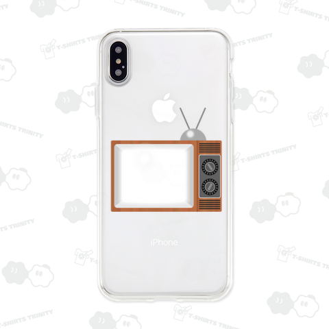 レトロな昭和のテレビのイラスト 電源オンver