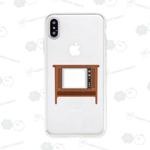 レトロな昭和のオーディオテレビのイラスト 脚付き 電源オン