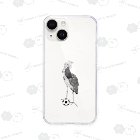 サッカーボールとハシビロコウ