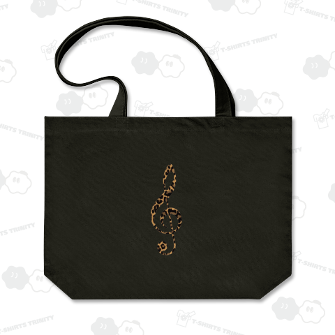 アニマル柄ト音記号(ヒョウ柄)中サイズ