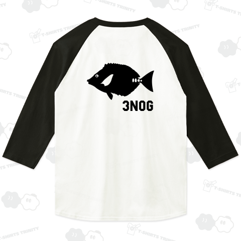 【黒プリント版】3NOG“サンノジ”(バック)+FUNKSEAロゴ“アーチ”(フロント)