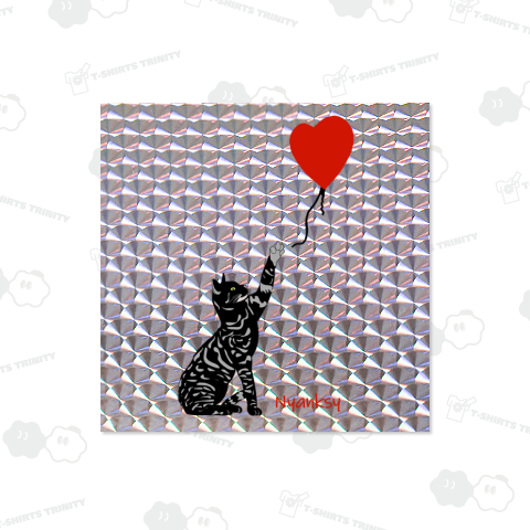 ニャンクシー(縞柄猫) ホログラムステッカー