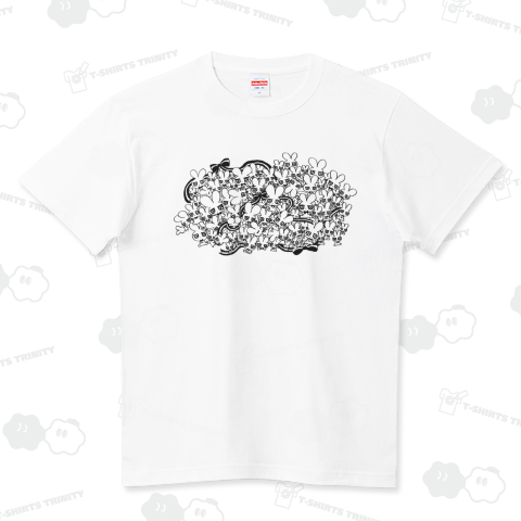 いっぱいうさぎ ハイクオリティーTシャツ(5.6オンス)
