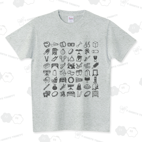 新・打楽器大集合(モノクロ) スタンダードTシャツ(5.6オンス)