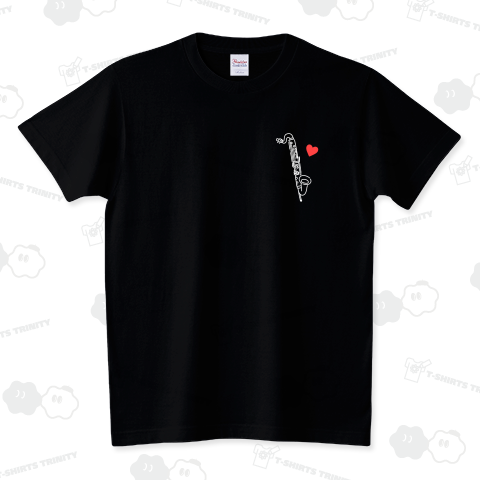 バスクラリネット(白線画) スタンダードTシャツ(5.6オンス)