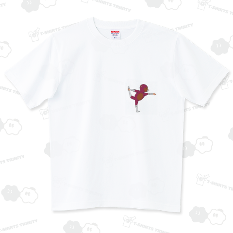 ヨーガで立位の半弓のポーズをきめるチビロボ チャッピー