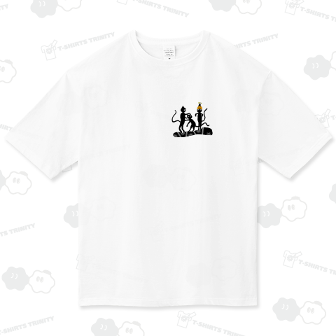 猫パンチの右フックをかわし左のボディを打つ黒猫