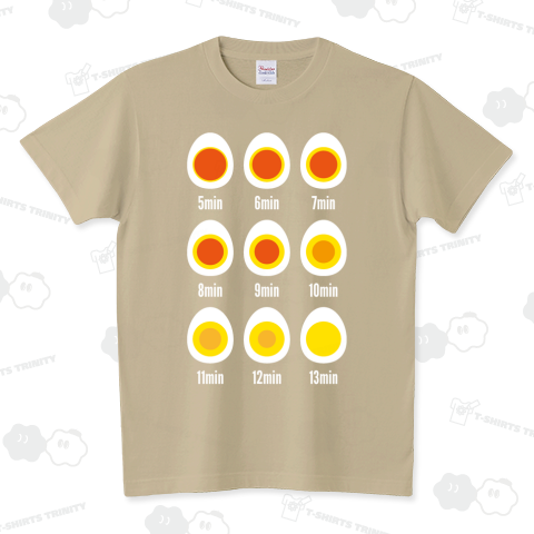 ゆで卵早見表 スタンダードTシャツ(5.6オンス)