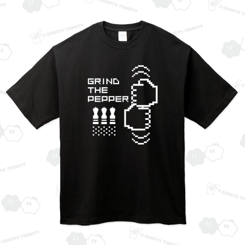 ペッパーミル・パフォーマンス(GRIND THE PEPPER)かわいいドット絵・文字白