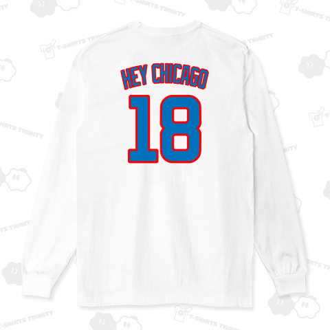 【※背面プリント・表面無地】 ヘイシカゴ!・背番号(パロディー商品)文字青