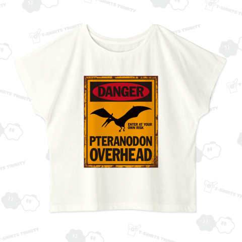 プテラノドン頭上注意【おもしろ標識】恐竜・ヴィンテージ・レトロ看板