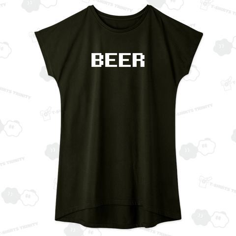 BEER(ビア・ビール)【8ビットピクセル・ドット】ゲーム文字・文字ホワイト