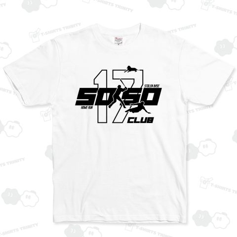 【前面プリント】50-50クラブ(デコピン付)文字黒【パロディー商品】流行語・野球デザイン