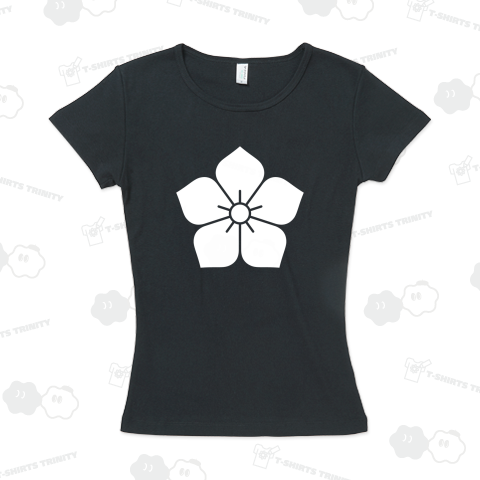 桔梗(ききょう)・明智光秀【家紋デザイン】カラー白