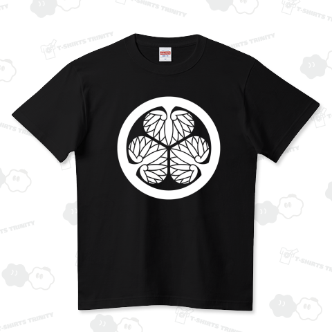 三つ葉葵(みつばあおい)徳川家康・徳川家家紋【家紋デザイン】カラー白