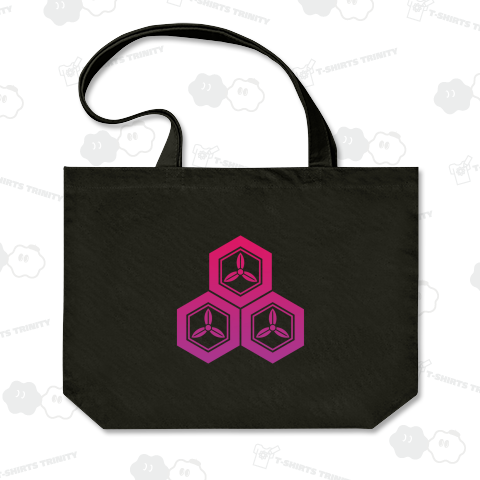 三つ盛り亀甲に三つ葉・直江兼続【家紋デザイン】グラデ