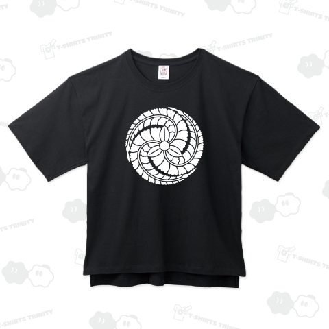 黒田藤巴(くろだふじどもえ)・黒田官兵衛【家紋デザイン】カラー白