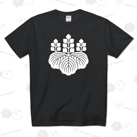 五七の桐(ごしちのきり)・豊臣秀吉【家紋デザイン】カラー白