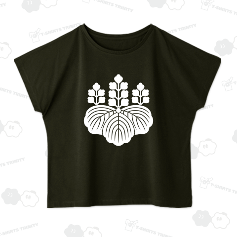 五七の桐(ごしちのきり)・豊臣秀吉【家紋デザイン】カラー白