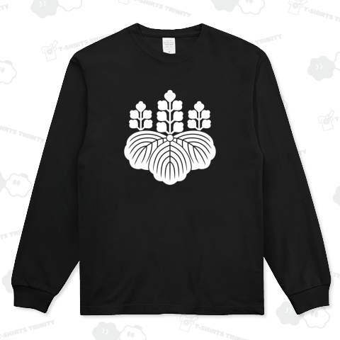 五七の桐(ごしちのきり)・豊臣秀吉【家紋デザイン】カラー白