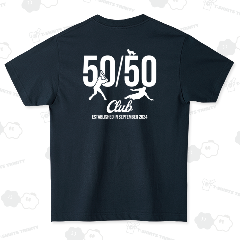 【背面】50-50クラブ(デコピン付き)【パロディー商品】文字白