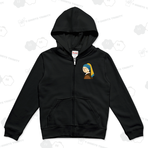 青いターバンの少女(フェルメール)【名画パロディー・イラスト】