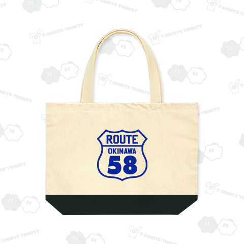 ルート58・沖縄国道58号線(ROUTE 58)文字ブルー