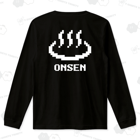 【背面】温泉マーク【かわいいドット絵】文字白