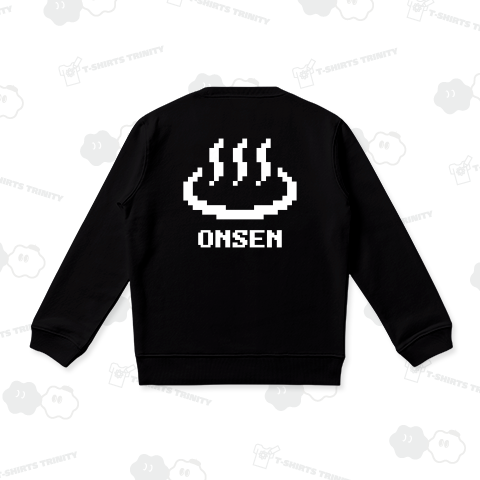 【背面】温泉マーク【かわいいドット絵】文字白