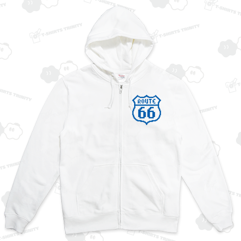 ルート66【かわいいドット絵】文字ブルー