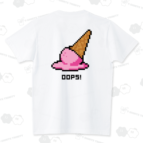 【背面】落したアイス【かわいいドット絵・8bit・ピクセル】