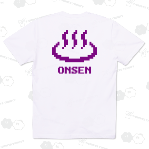 【背面】温泉マーク【かわいいドット絵】文字パープル