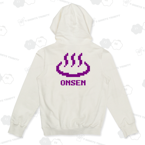 【背面】温泉マーク【かわいいドット絵】文字パープル