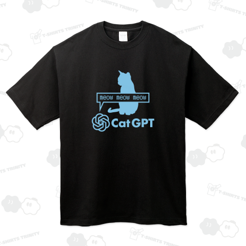 Cat GPT(キャットGPT)【パロディー商品】文字ライトブルー