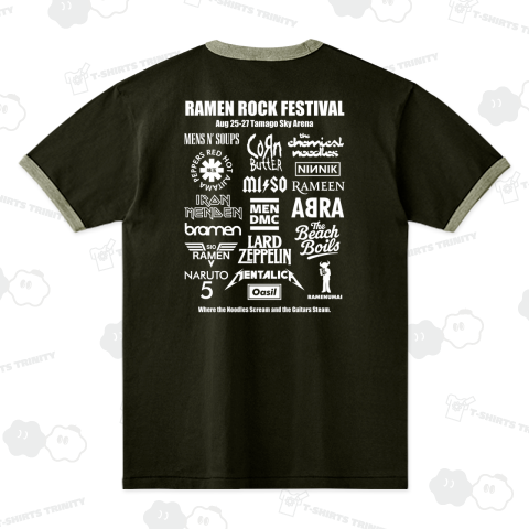 【背面】ラーメンロックフェスティバル【パロディー商品】文字白