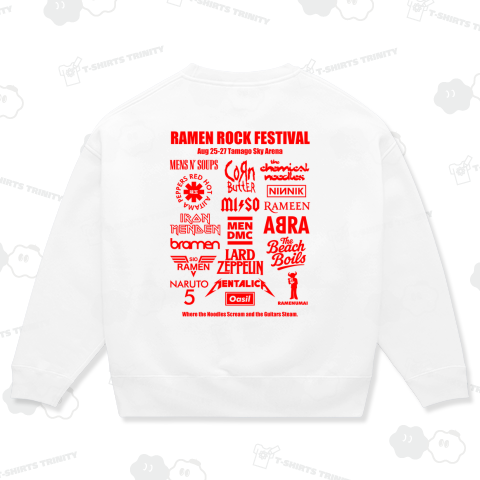 【背面】ラーメンロックフェスティバル【パロディー商品】文字レッド