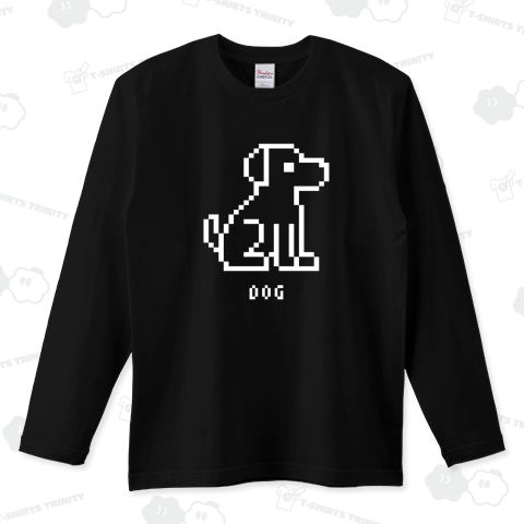 ドッグ【シンプルドット絵】文字白