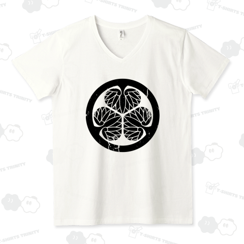 徳川・三つ葉葵(葵の御紋)徳川家康【戦国武将・家紋・グランジ加工タイプ】