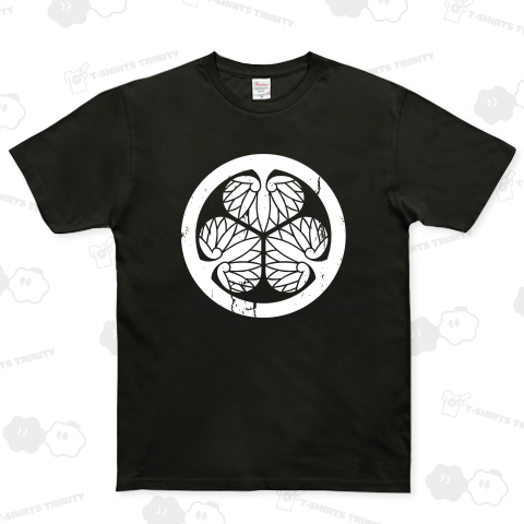 徳川・三つ葉葵(葵の御紋)徳川家康【戦国武将・家紋・グランジ加工タイプ】