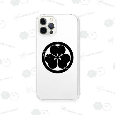 丸に片喰(かたばみ)・酒井忠次【戦国武将・家紋・グランジ加工タイプ】