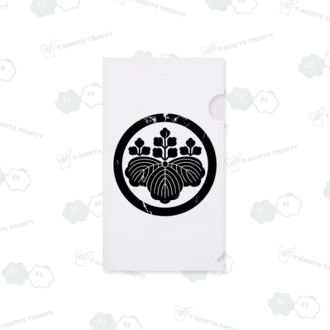 丸に五三桐・豊臣秀吉【戦国武将・家紋・グランジ加工タイプ】