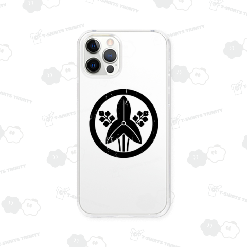 丸に立ち沢瀉(おもだか)・黒川正直【戦国武将・家紋・グランジ加工タイプ】