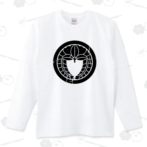 丸に下がり藤・旗本長井氏【家紋・グランジ加工タイプ】