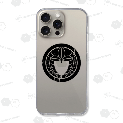 丸に下がり藤・旗本長井氏【家紋・グランジ加工タイプ】