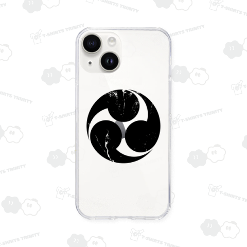 左三つ巴・九鬼嘉隆【戦国武将・家紋・グランジ加工タイプ】