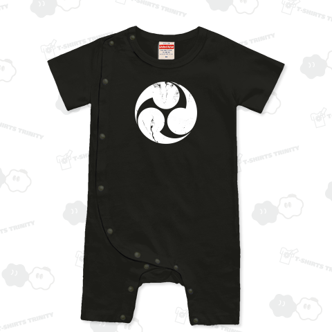 左三つ巴・九鬼嘉隆【戦国武将・家紋・グランジ加工タイプ】